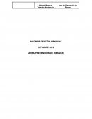 Las Actividades y comunicaciones grupales realizadas por área de prevención de riesgos.