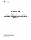 INSTALACIÓN ELÉCTRICA EDIFICIO “LOS ALBOS”