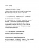 Teoria celular ¿Qué es la unidad estructural?