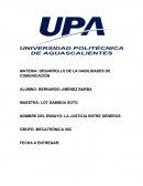 ENSAYO: LA JUSTICIA ENTRE GÉNEROS