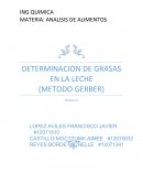 DETERMINACION DE GRASAS EN LA LECHE (METODO GERBER)