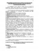 REQUERIMIENTOS BÁSICOS DE UN TRABAJO DE INVESTIGACIÓN