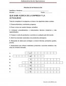 QUE SABE ACERCA DE LA EMPRESA Y LA ACTUALIDAD