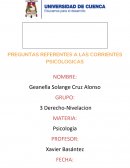 Cuestionario de preguntas referente a las corrientes psicológicas