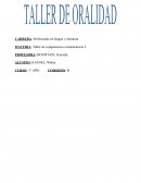 MATERIA: Taller de competencias comunicativas 2