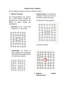 Imperfecciones Cristalinas