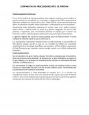 COMPARATIVA DE PROCESADORES INTEL VS. PENTIUM