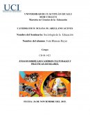 CULTURA Y PRACTICAS ESCOLARES