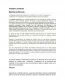 Unidad 1 producto Bebidas isotónicas