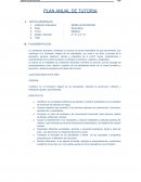 PLAN ANUAL DE TUTORIA ¿QUE BUSCAMOS ESTE AÑO?