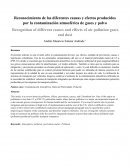 El gran Reconocimiento de las diferentes causas y efectos producidos por la contaminación atmosférica de gases y polvo