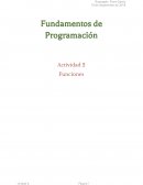 Fundamentos de programación. Funciones