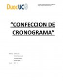 “CONFECCION DE CRONOGRAMA”