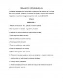 REGLAMENTO INTERNO DEL SALON