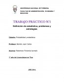 Definición de estadística, problemas y estrategias