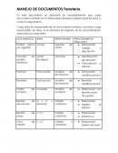 Manejo de documentos en una ferretería