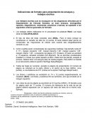 Indicaciones de formato para presentación de ensayos y trabajos escritos