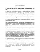 ÉTICA EN LAS ORGANIZACIONES - CUESTIONARIO