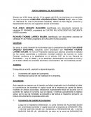 Acta de junta general de accionistas: Aumento de capital y modificación de estatutos