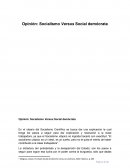 Opinión: Socialismo Versus Social demócrata
