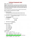 Problemas - Programación lineal