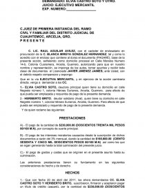 JUICIO EJECUTIVO MERCANTIL. Página 1