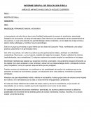 INFORME GRUPAL DE EDUCACION FISICA