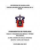 ENSAYO: CRONOBIOLOGIA MEDICA Y RITMOS BIOLOGICOS