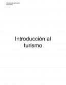 Introducción al turismo. Desarrollo del trabajo