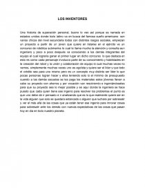 Pensamiento critico LOS INVENTORES. Página 1