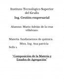 Investigación de “la composición de la materia y estados de agregación”