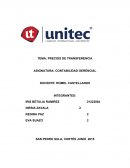 PRECIOS DE TRANSFERENCIA ASIGNATURA: CONTABILIDAD GERENCIAL