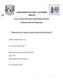 Importancia del trabajo en equipo dentro de la educación