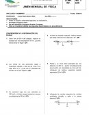 EXAMEN MENSUAL DE FÍSICA