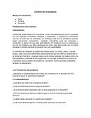 Control de inventarios Manejo de mercancía