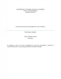 Corrección de Errores de Concordancia en Textos Auténticos. Página 1