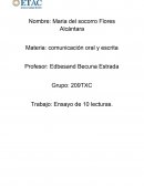 Comunicación oral y escrita - Ensayo de diez lecturas
