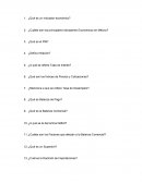 Indicadores económicos, cuestionario