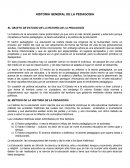 HISTORIA GENERAL DE LA PEDAGOGIA EL OBJETO DE ESTUDIO DE LA HISTORÍA DE LA PEDAGOGÍA