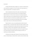 JEAN PIAGET PROCESO INTELECTUAL Y ADAPTACIÓN