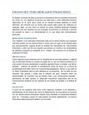 ENSAYO DEL TEMA MERCADOS FINANCIEROS