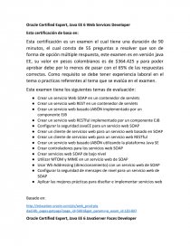 Oracle Certified Expert, Java EE 6 Web Services Developer. Página 1
