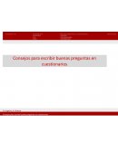 Consejos para escribir buenas preguntas en cuestionarios