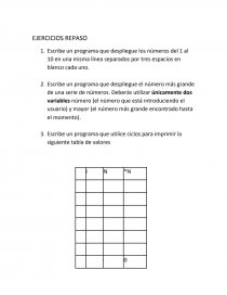 Prácticas de repaso - programación estructurada. Página 1