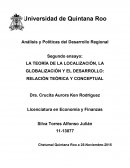 LA TEORÍA DE LA LOCALIZACIÓN, LA GLOBALIZACIÓN Y EL DESARROLLO: RELACIÓN TEÓRICA Y CONCEPTUAL