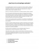 Resume - Antropología aplicada