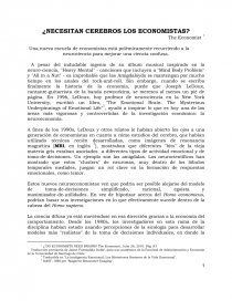 ¿NECESITAN CEREBROS LOS ECONOMISTAS?. Página 1