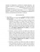 Contrato de comisión de terminación