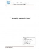 MECANISMOS DE ADMINISTRACION DE RIESGOS