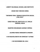 “INFORME FINAL TRABAJO EDUCATIVO SOCIAL (TES) 2014”